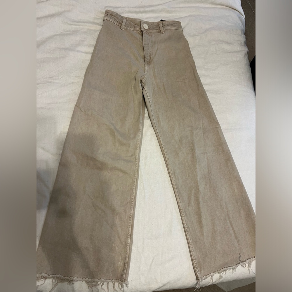 Tan Wide Leg Zara Jeans